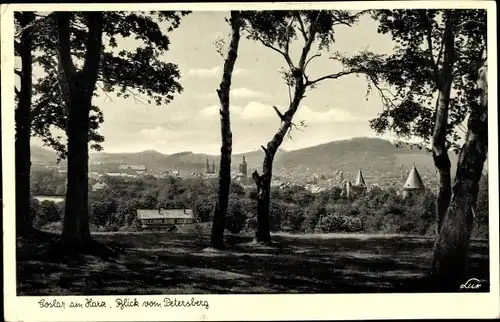 Ak Goslar am Harz, Blick vom Petersberg