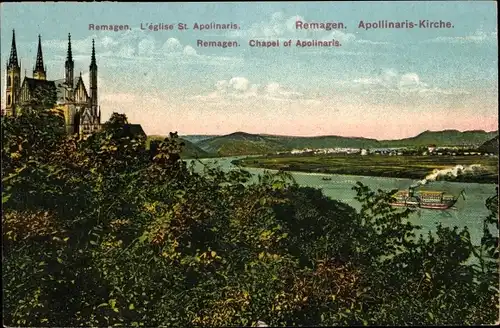 Ak Remagen am Rhein, Apollinaris-Kirche