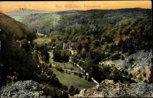 Ak Bad Wildungen in Nordhessen, Helenental