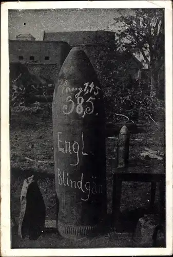 Ak Englischer Blindgänger, Munition, I WK