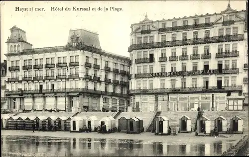 Ak Knokke Heist Heyst Knocke sur Mer Westflandern, Hôtel du Kursaal et de la Plage