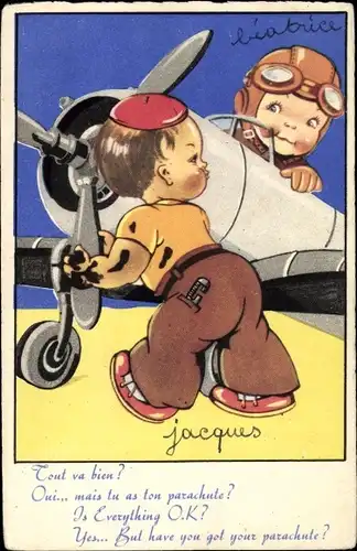 Ak Tou va bien, Oui, mais tu as ton Parachute, Fallschirm, Kampfflieger
