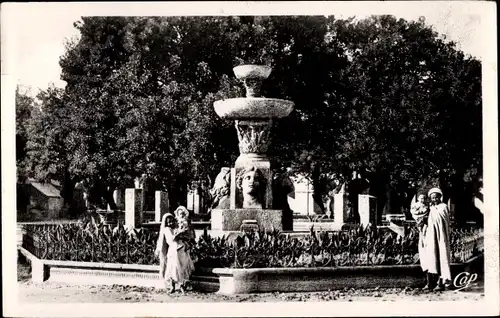 Ak Cherchell Algerien, Fontaine de la Place Romaine