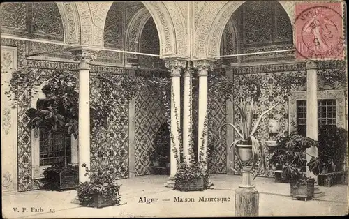 Ak Algier Alger Algerien, Maison mauresque