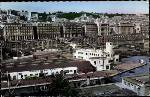 Ak Algier Alger Algerien, Vue generale, La Prefecture, La Mairie, Le Boulevard Carnot