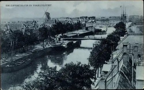 Ak Hellevoetsluis Südholland, vogelvlucht