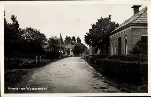 Ak Westeremden Groningen, Straßenpartie