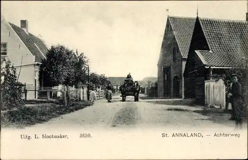 Ak Sint Annaland Zeeland Niederlande, Achterweg