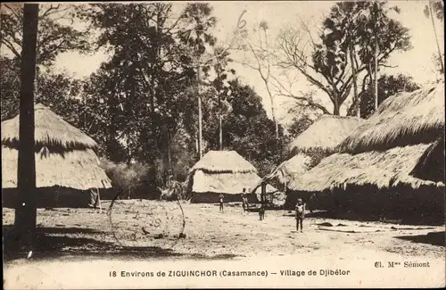 Ak Ziguinchor Senegal, Village de Djibelor, Dorfansicht