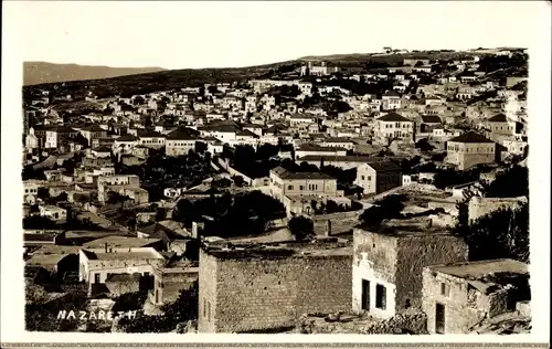 Foto Ak Nazaret Nazareth Israel, Gesamtansicht