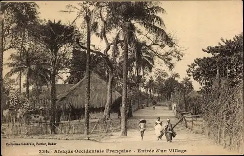 Ak AOF Senegal, Entree d'un Village