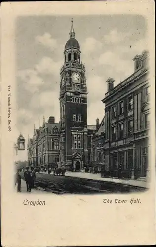 Ak Croydon London England, The Town Hall