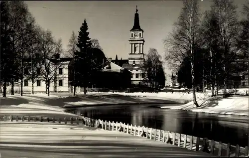 Ak Tampere Finnland, Kirche im Winter