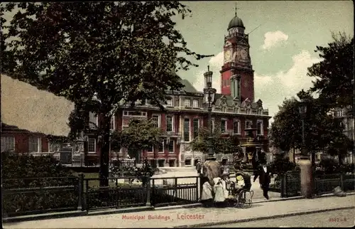 Ak Leicester East Midlands England, Municipal Buildings