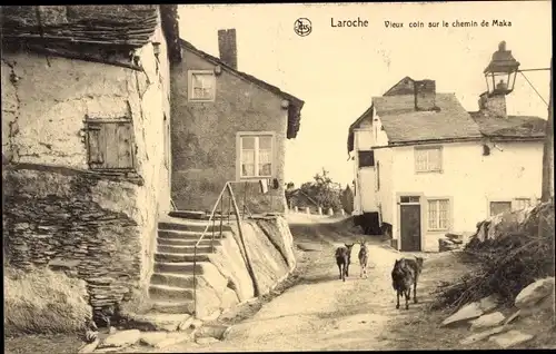 Ak Laroche La Roche en Ardennes Wallonien Luxemburg, Vieux coin sur le chemin de Maka