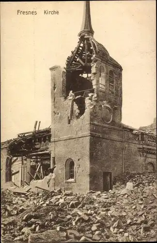 Ak Fresnes Meuse, Kirche