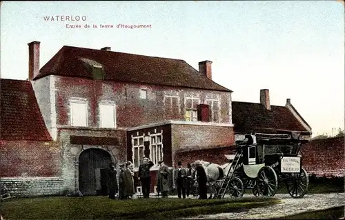 Ak Waterloo Wallonisch Brabant, Entree de la ferme d'Hougoumont
