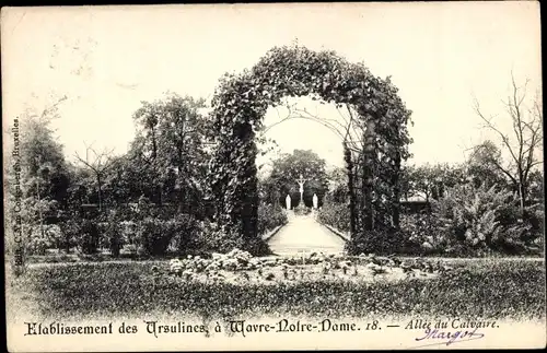 Ak Wavre Notre Dame Wallonisch Brabant, Allee Calvaire