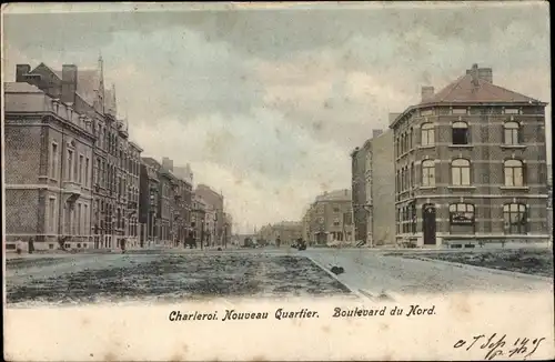 Ak Charleroi Wallonien Hennegau, Nouveau Quartier, Boulevard du Nord
