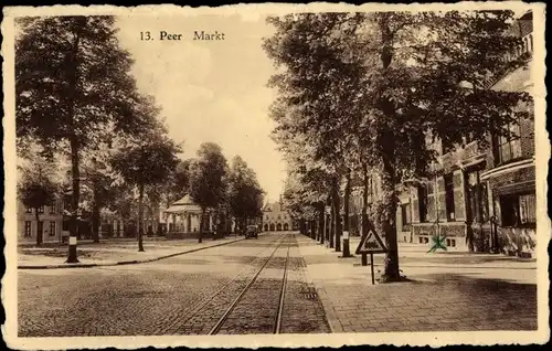 Ak Peer Flandern Limburg, Partie am Markt