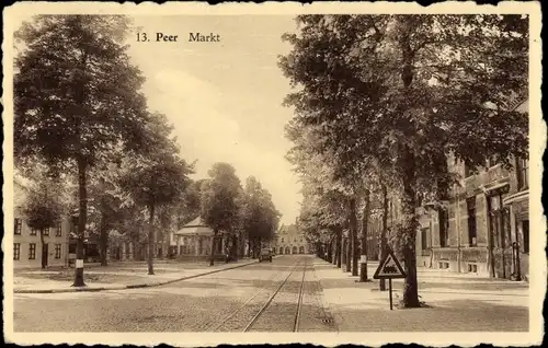 Ak Peer Flandern Limburg, Partie am Markt