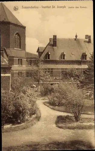Ak Tessenderloo Tessenderlo Flandern Limburg, Institut St. Joseph, Jardin des Dames