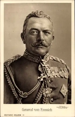 Ak General der Infanterie Otto von Emmich, Portrait in Uniform, Orden, Abzeichen