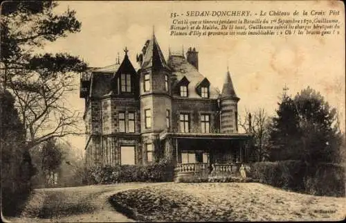 Ak Donchery Ardennes, Le Chateau de la Croix Piot