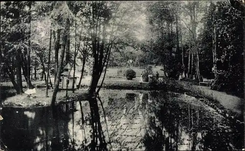 Ak Polczyn Zdrój Bad Polzin Pommern, Partie am Karpfenteich