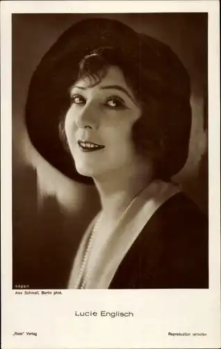 Ak Schauspielerin Lucie Englisch, Portrait