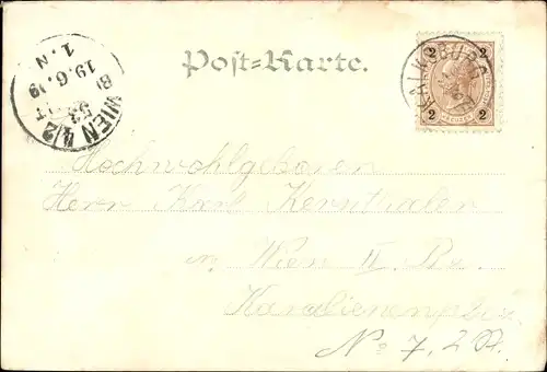 Ak Wien 23 Liesing Kalksburg, Straßenpartie mit Kirche