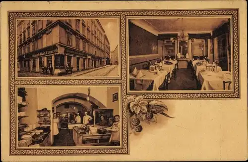 Ak Wien 1. Innere Stadt Österreich, Ristorante italiano, Restaurant Zum grünen Anker, Grünangergasse