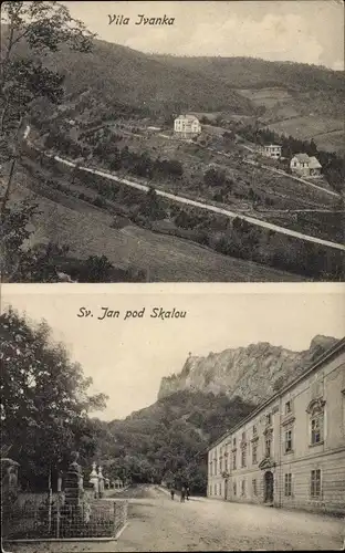 Ak Svatý Jan pod Skalou Sankt Johann unter dem Felsen Mittelböhmen, Villa Ivanka