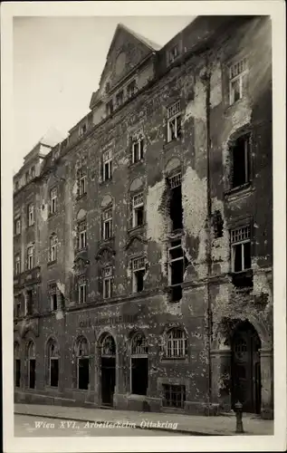 Foto Ak Wien 16. Ottakring Österreich, Arbeiterheim Ottakring, Februarkämpfe 1934