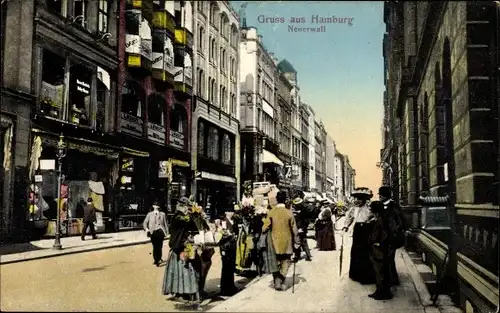 Ak Hamburg Neustadt, Neuerwall, Neuer Wall, Geschäfte