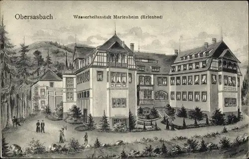 Ak Erlenbad Obersasbach Sasbach in der Ortenau, Wasserheilanstalt Marienheim