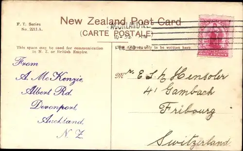 Ak Queenstown Neuseeland, The Remarkables from the Gardens