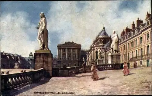 Ak Versailles Yvelines, Chateau, Aile Gauche