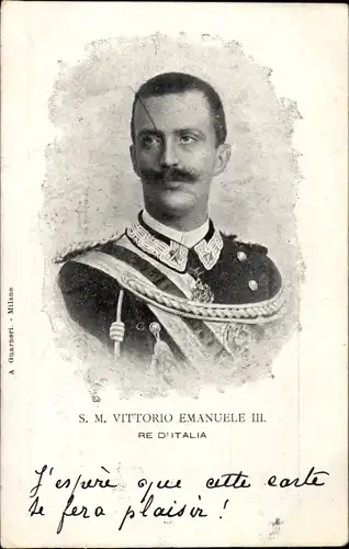 Ak Vittorio Emanuele III., König von Italien