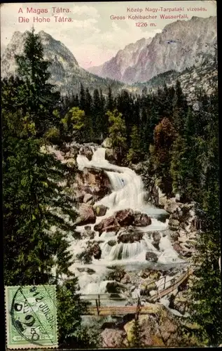 Ak Vysoké Tatry Hohe Tatra Slowakei, Groß Kohlbacher Wasserfall