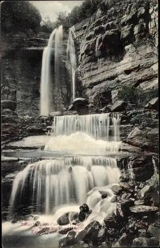 Ak Australien?, Wasserfall, Felsen