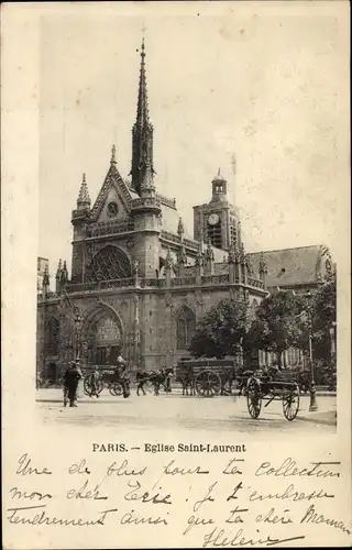 Ak Paris X. Arrondissement Entrepôt, Eglise Sainte Laurent