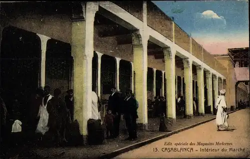 Ak Casablanca Marokko, Interieur du Marché