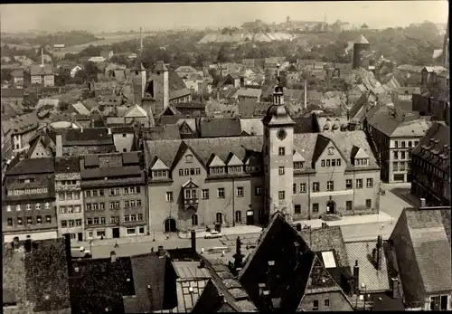 Ak Freiberg in Sachsen, Blick auf den Obermarkt mit Rathaus