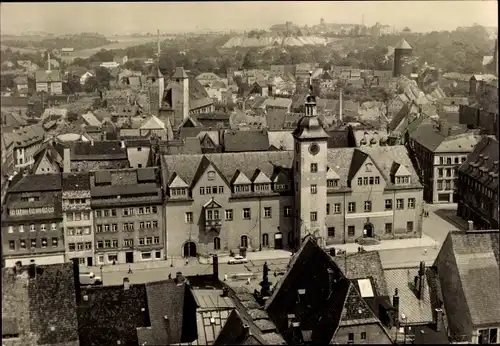 Ak Freiberg in Sachsen, Blick auf den Obermarkt mit Rathaus