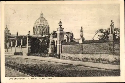 Ak Oudenbosch Nordbrabant, H. Hart Monument