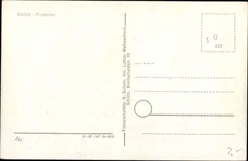 Ak Görlitz in der Lausitz, Finstertor