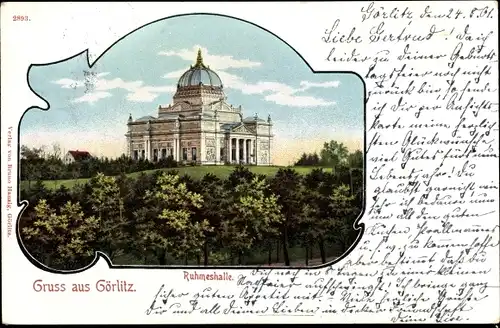 Ak Görlitz in der Lausitz, Ruhmeshalle