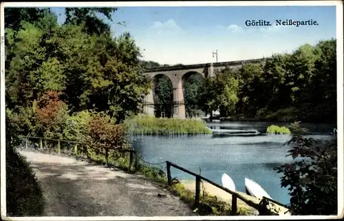 Ak Görlitz in der Lausitz, Neißepartie