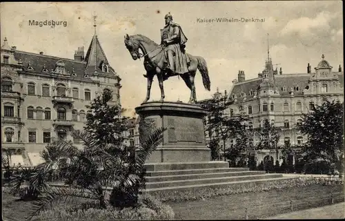 Ak Magdeburg an der Elbe, Kaiser-Wilhelm-Denkmal
